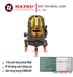 Laser HATSU HS 868
– Thi công cơ điện: đi dây, máng cáp, công tắc, ổ cắm, lắp đèn, ống dẫn nước, lắp điều hòa nhiệt độ.

– Nhôm kính cửa: Lắp cửa sổ, cửa chính, khung cửa, vách ngăn.

– Lắp đặt cửa hàng & bếp: treo kệ, tủ, kệ chén, lót sàn.

– Trang trí nội thất: ốp tường, chạy chỉ, sơn nước, lắp tranh, màn cửa, đèn.

– Thi công trần thạch cao.

– Khảo sát: giám sát thi công, đo đạc.

– Ốp lát: sàn, tường.

– Đóng tàu: những công việc nội thất.

– Xây dựng nhà: dựng cột, gióng thẳng hàng, đo, điều khiển , bắn cốt mặt bằng

HATSU HS 868 – Số Tia Laser: 04 Tia đứng, 01 Tia ngang, 01 Tia dọi tâm.